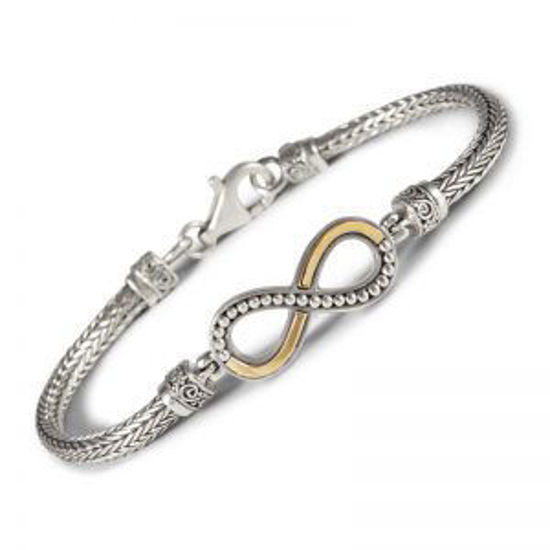 Image sur Bracelet infini en argent 925 et or de la Collection L'Aventurine