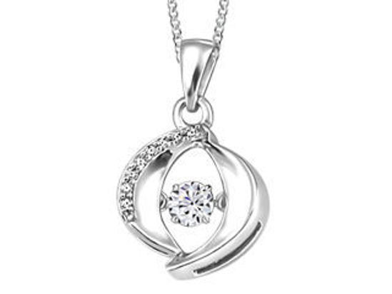 Image sur Collier en or blanc 10KT avec diamants