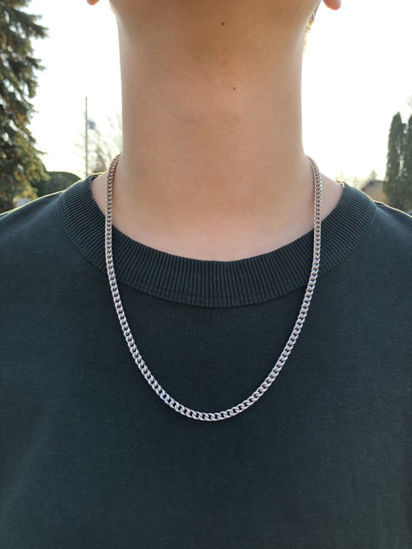 Collier Avec Pendentif En Argent - Longueur 41-45 Cm - Argent Sterling - Occasion