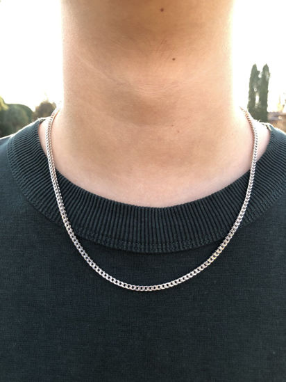 Image sur Chaîne Franco 22" en argent 925