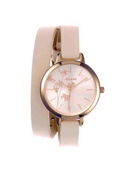 Image sur Montre rose avec brin de fleurs de la Collection Oui & Me