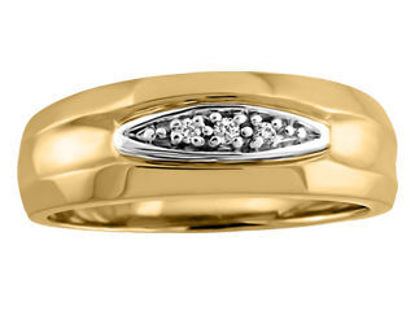 Image de Bague en or jaune et blanc 10KT avec diamants