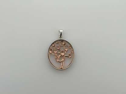 Image de Pendentif arbre de vie en or blanc et rose 10KT