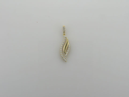 Image sur Pendentif en or jaune avec zircons cubiques