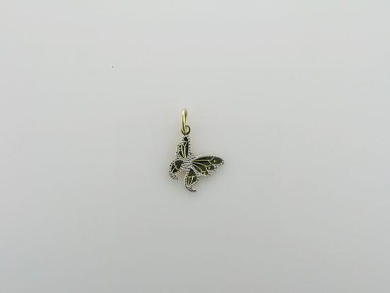 Image sur Pendentif papillon en or jaune et blanc