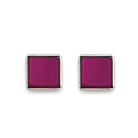 Image sur Boucles d'oreilles fuchsia de la Collection Cœur de lion