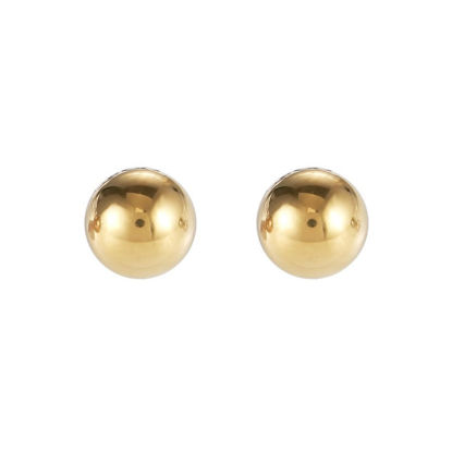 Image de Boucles d'oreilles en acier inoxydable recouvertes d'or de la Collection Cœur de lion