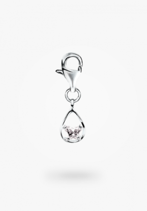 Image de Breloque en argent 925 du mois d'avril de la Collection Bfly