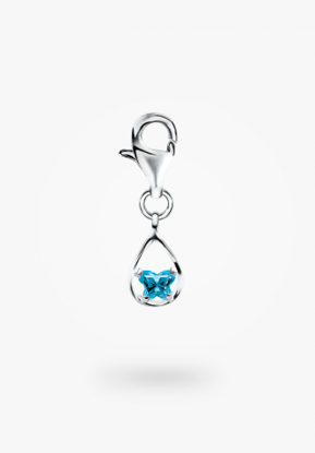 Image de Breloque en argent 925 du mois de décembre de la Collection Bfly