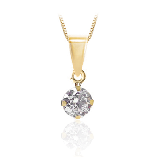 Image sur Collier en or jaune avec zircon cubique