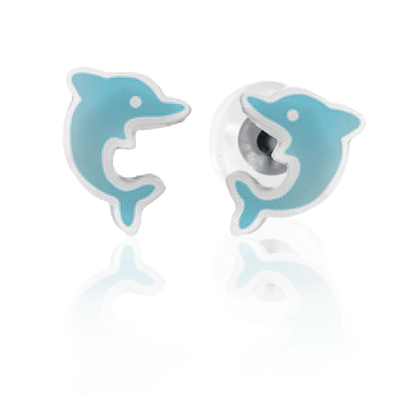 Image de Boucles d'oreilles dauphin en argent 925