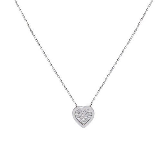Image sur Collier cœur en or blanc