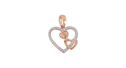 Image de Pendentif cœurs en or rose ou en or blanc 10KT