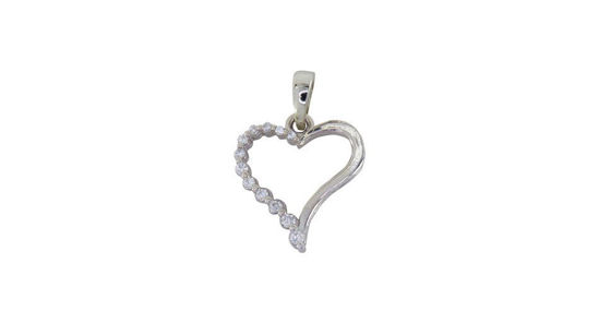 Image sur Pendentif cœur en or blanc