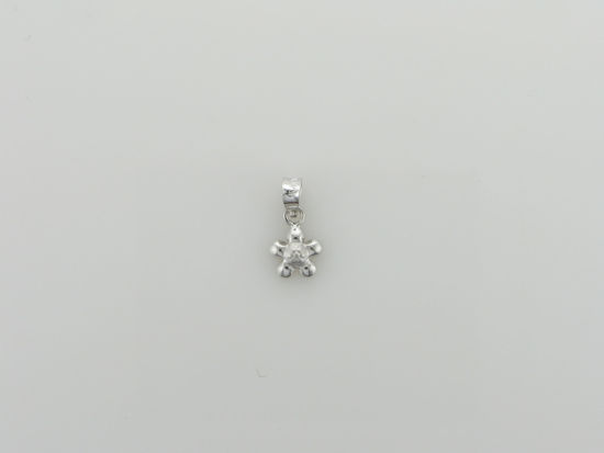 Image sur Pendentif fleur en or blanc 14KT