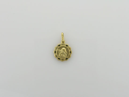 Image sur Pendentif médaille ange en or jaune 10KT