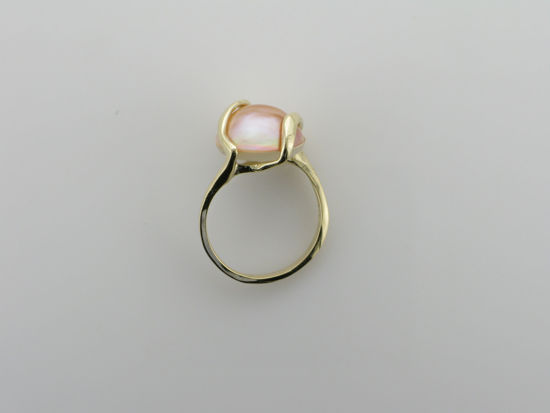 Image sur Bague en or jaune 10KT avec perle mabé