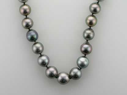 Image de Collier de perles noires de Tahiti 19''