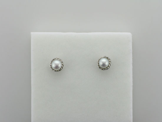 Image sur Boucles d'oreilles perles d'eau douce et or blanc
