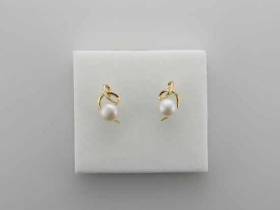 Image sur Boucles d'oreilles perles d'eau douce et or jaune