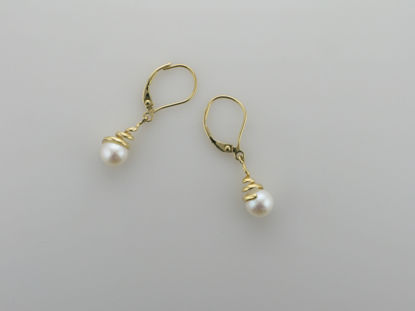 Image de Boucles d'oreilles perles d'eau douce et or jaune