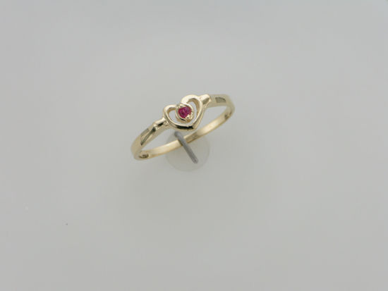 Image sur Bague cœur en or jaune 10KT