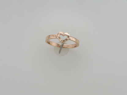 Image de Bague cœur en or rose 10KT