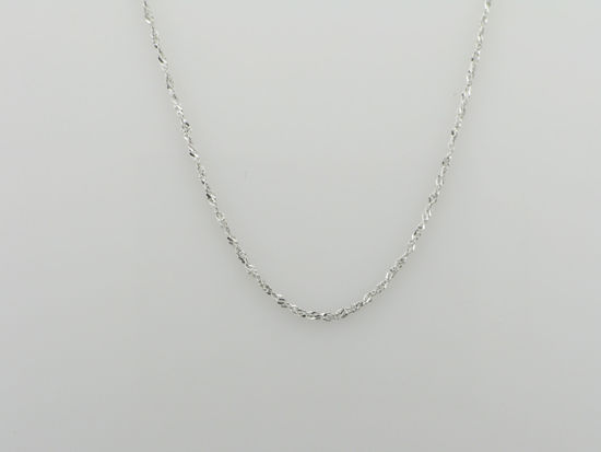 Image sur Chaîne Singapour 14" en or blanc 10KT