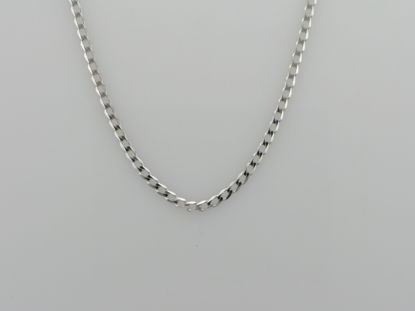 Image de Chaîne Gourmette 14" en or blanc 10KT