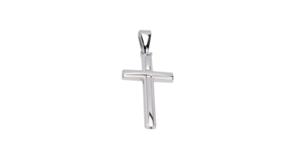 Image de Pendentif croix en or blanc 10KT