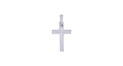 Image de Pendentif croix en or blanc