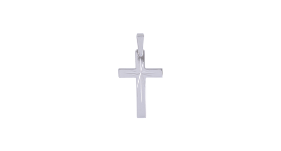 Image sur Pendentif croix en or blanc