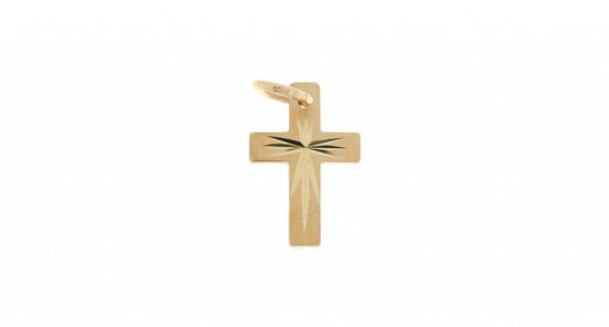 Image sur Pendentif croix en or jaune