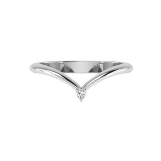 Image sur Bague en or blanc avec un zircon cubique