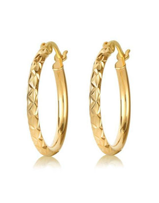 Image de Boucles d'oreilles anneaux en argent 925 or de la Collection Larus