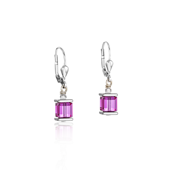 Image sur Boucles d'oreilles violettes de la Collection Cœur de lion