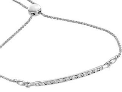 Image de Bracelet en or blanc avec diamants