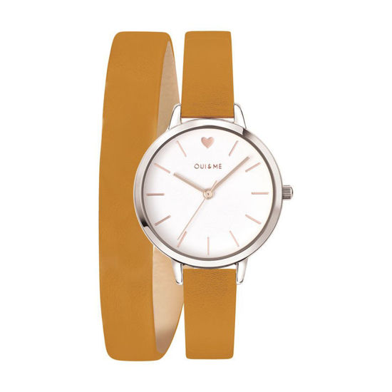 Image sur Montre tan avec cœur de la Collection Oui & Me