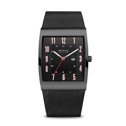 Image de Montre solaire en acier inoxydable noir de la Collection Bering