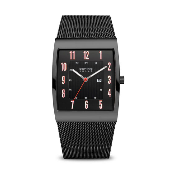 Image sur Montre solaire en acier inoxydable noir de la Collection Bering