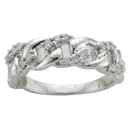 Image sur Bague en or blanc avec diamants