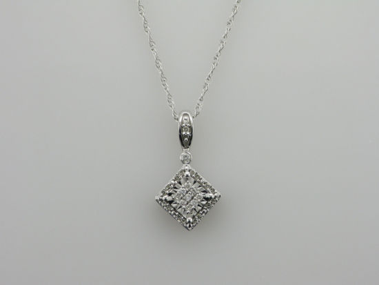 Image sur Collier en or blanc 10KT avec diamants