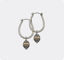 Image de Boucles d'oreilles avec pendentifs en argent 925 et or de la Collection L'Aventurine