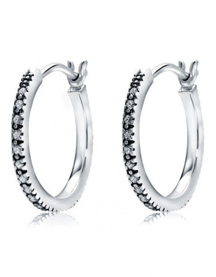 Image sur Boucles d'oreilles en argent 925 oxydé de la Collection Larus