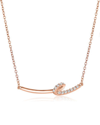 Image de Collier en argent 925 recouvert d'or rose de la Collection Larus