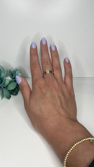 Image sur Bague en or jaune, blanc et rose