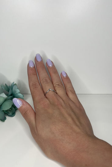 Image sur Bague en or blanc forme en V