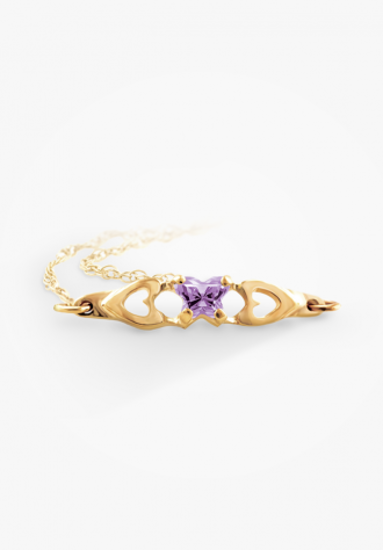 Image sur Bracelet en or jaune 10KT avec pierre du mois de juin Collection Bfly