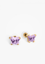 Image de Boucles d'oreilles en or jaune 10KT avec pierre du mois de juin Collection Bfly