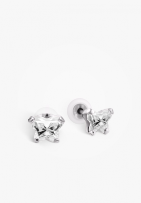 Image de Boucles d'oreilles en argent 925 avec pierre du mois d'avril Collection Bfly